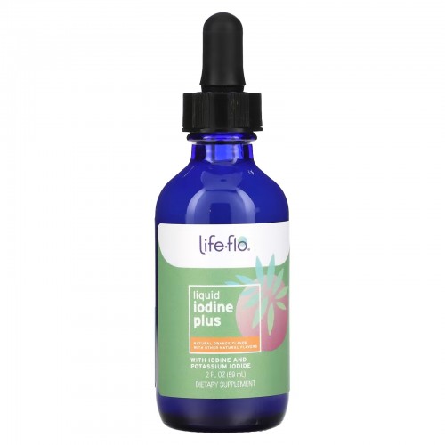 Life-flo, Жидкий йод плюс натуральный вкус апельсина, 2 жид.унции(59 мл)